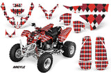 ATV Graphics Kit Quad Decal Wrap For Polaris Predator 500 2003-2007 ARGYLE RED
