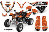 ATV Graphics Kit Quad Decal Wrap For Polaris Predator 500 2003-2007 REAPER ORANGE