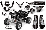 ATV Graphics Kit Quad Decal Wrap For Polaris Predator 500 2003-2007 TRIBAL SILVER BLACK