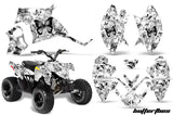 ATV Decal Graphic Kit Quad Wrap For Polaris Outlaw 90 2008-2014 Outlaw 110 2016 BUTTERFLIES BLACK WHITE