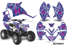 Load image into Gallery viewer, ATV Decal Graphic Kit Quad Wrap For Polaris Outlaw 90 2008-2014 Outlaw 110 2016 BUTTERFLIES PINK BLUE-atv motorcycle utv parts accessories gear helmets jackets gloves pantsAll Terrain Depot