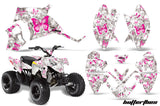 ATV Decal Graphic Kit Quad Wrap For Polaris Outlaw 90 2008-2014 Outlaw 110 2016 BUTTERFLIES PINK WHITE