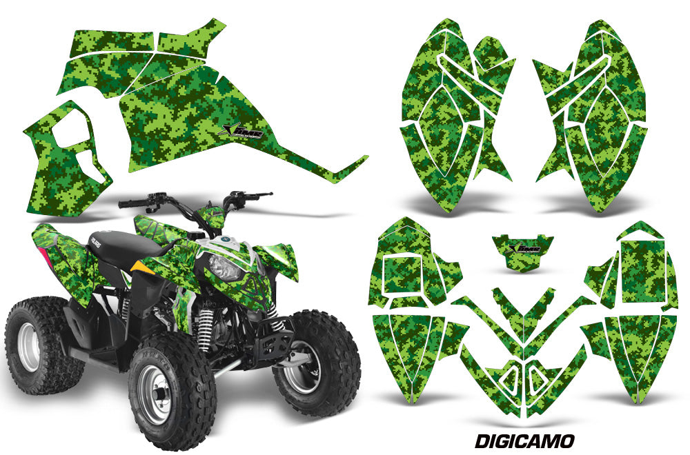 ATV Decal Graphic Kit Quad Wrap For Polaris Outlaw 90 2008-2014 Outlaw 110 2016 DIGICAMO GREEN-atv motorcycle utv parts accessories gear helmets jackets gloves pantsAll Terrain Depot