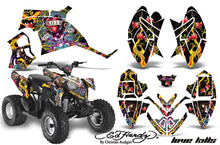 Load image into Gallery viewer, ATV Decal Graphic Kit Quad Wrap For Polaris Outlaw 90 2008-2014 Outlaw 110 2016 EDHLK BLACK-atv motorcycle utv parts accessories gear helmets jackets gloves pantsAll Terrain Depot