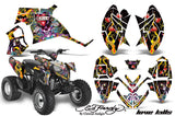 ATV Decal Graphic Kit Quad Wrap For Polaris Outlaw 90 2008-2014 Outlaw 110 2016 EDHLK BLACK