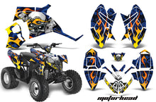 Load image into Gallery viewer, ATV Decal Graphic Kit Quad Wrap For Polaris Outlaw 90 2008-2014 Outlaw 110 2016 MOTORHEAD BLUE-atv motorcycle utv parts accessories gear helmets jackets gloves pantsAll Terrain Depot