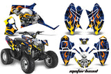 ATV Decal Graphic Kit Quad Wrap For Polaris Outlaw 90 2008-2014 Outlaw 110 2016 MOTORHEAD BLUE
