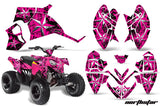 ATV Decal Graphic Kit Quad Wrap For Polaris Outlaw 90 2008-2014 Outlaw 110 2016 NORTHSTAR CHROME PINK