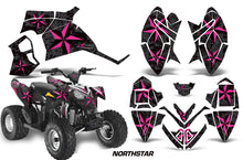 Load image into Gallery viewer, ATV Decal Graphic Kit Quad Wrap For Polaris Outlaw 90 2008-2014 Outlaw 110 2016 NORTHSTAR PINK BLACK-atv motorcycle utv parts accessories gear helmets jackets gloves pantsAll Terrain Depot