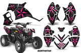 ATV Decal Graphic Kit Quad Wrap For Polaris Outlaw 90 2008-2014 Outlaw 110 2016 NORTHSTAR PINK BLACK