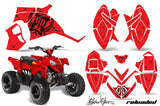 ATV Decal Graphic Kit Quad Wrap For Polaris Outlaw 90 2008-2014 Outlaw 110 2016 RELOADED BLACK RED