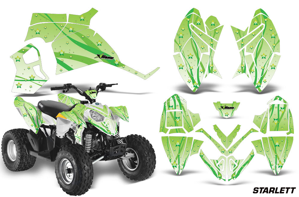 ATV Decal Graphic Kit Quad Wrap For Polaris Outlaw 90 2008-2014 Outlaw 110 2016 STARLETT GREEN-atv motorcycle utv parts accessories gear helmets jackets gloves pantsAll Terrain Depot