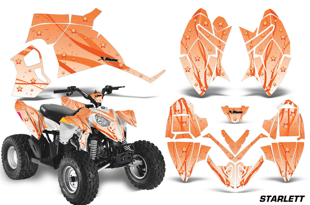 ATV Decal Graphic Kit Quad Wrap For Polaris Outlaw 90 2008-2014 Outlaw 110 2016 STARLETT ORANGE-atv motorcycle utv parts accessories gear helmets jackets gloves pantsAll Terrain Depot