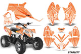 ATV Decal Graphic Kit Quad Wrap For Polaris Outlaw 90 2008-2014 Outlaw 110 2016 STARLETT ORANGE