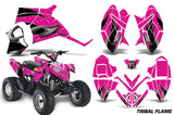 ATV Decal Graphic Kit Quad Wrap For Polaris Outlaw 90 2008-2014 Outlaw 110 2016 TRIBAL BLACK PINK
