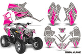 ATV Decal Graphic Kit Quad Wrap For Polaris Outlaw 90 2008-2014 Outlaw 110 2016 TRIBAL PINK SILVER