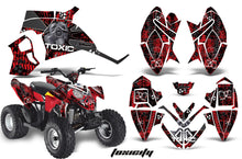 Load image into Gallery viewer, ATV Decal Graphic Kit Quad Wrap For Polaris Outlaw 90 2008-2014 Outlaw 110 2016 TOXIC BLACK RED-atv motorcycle utv parts accessories gear helmets jackets gloves pantsAll Terrain Depot