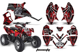 ATV Decal Graphic Kit Quad Wrap For Polaris Outlaw 90 2008-2014 Outlaw 110 2016 TOXIC BLACK RED