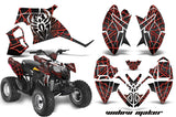 ATV Decal Graphic Kit Quad Wrap For Polaris Outlaw 90 2008-2014 Outlaw 110 2016 WIDOW RED BLACK