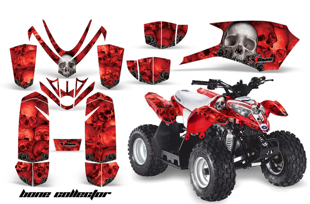 ATV Graphics Kit Quad Decal Sticker Wrap For Polaris Outlaw 50 2008-2018 BONES RED-atv motorcycle utv parts accessories gear helmets jackets gloves pantsAll Terrain Depot