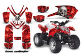 ATV Graphics Kit Quad Decal Sticker Wrap For Polaris Outlaw 50 2008-2018 BONES RED