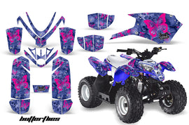 ATV Graphics Kit Quad Decal Sticker Wrap For Polaris Outlaw 50 2008-2018 BUTTERFLIES PINK BLUE-atv motorcycle utv parts accessories gear helmets jackets gloves pantsAll Terrain Depot
