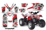 ATV Graphics Kit Quad Decal Sticker Wrap For Polaris Outlaw 50 2008-2018 CAMOPLATE RED