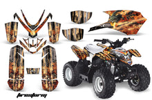 Load image into Gallery viewer, ATV Graphics Kit Quad Decal Sticker Wrap For Polaris Outlaw 50 2008-2018 FIRESTORM BLACK-atv motorcycle utv parts accessories gear helmets jackets gloves pantsAll Terrain Depot