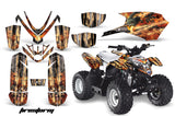ATV Graphics Kit Quad Decal Sticker Wrap For Polaris Outlaw 50 2008-2018 FIRESTORM BLACK