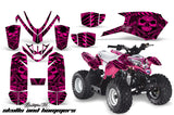 ATV Graphics Kit Quad Decal Sticker Wrap For Polaris Outlaw 50 2008-2018 HISH PINK