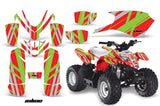 ATV Graphics Kit Quad Decal Sticker Wrap For Polaris Outlaw 50 2008-2018 INLINE RED GREEN