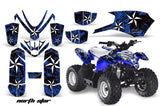 ATV Graphics Kit Quad Decal Sticker Wrap For Polaris Outlaw 50 2008-2018 NORTHSTAR BLUE