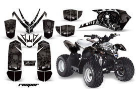 ATV Graphics Kit Quad Decal Sticker Wrap For Polaris Outlaw 50 2008-2018 REAPER BLACK-atv motorcycle utv parts accessories gear helmets jackets gloves pantsAll Terrain Depot