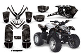 ATV Graphics Kit Quad Decal Sticker Wrap For Polaris Outlaw 50 2008-2018 REAPER BLACK