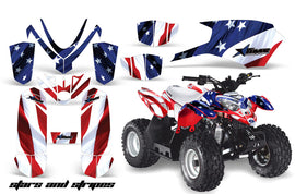 ATV Graphics Kit Quad Decal Sticker Wrap For Polaris Outlaw 50 2008-2018 USA FLAG-atv motorcycle utv parts accessories gear helmets jackets gloves pantsAll Terrain Depot