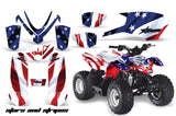 ATV Graphics Kit Quad Decal Sticker Wrap For Polaris Outlaw 50 2008-2018 USA FLAG