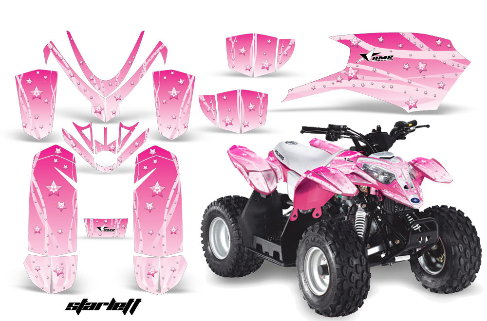 ATV Graphics Kit Quad Decal Sticker Wrap For Polaris Outlaw 50 2008-2018 STARLETT PINK-atv motorcycle utv parts accessories gear helmets jackets gloves pantsAll Terrain Depot
