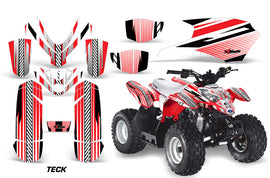 ATV Graphics Kit Quad Decal Sticker Wrap For Polaris Outlaw 50 2008-2018 TECK RED-atv motorcycle utv parts accessories gear helmets jackets gloves pantsAll Terrain Depot