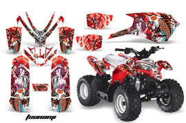 ATV Graphics Kit Quad Decal Sticker Wrap For Polaris Outlaw 50 2008-2018 TSUNAMI RED-atv motorcycle utv parts accessories gear helmets jackets gloves pantsAll Terrain Depot