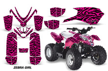 Load image into Gallery viewer, ATV Graphics Kit Quad Decal Sticker Wrap For Polaris Outlaw 50 2008-2018 ZEBRA PINK BLACK-atv motorcycle utv parts accessories gear helmets jackets gloves pantsAll Terrain Depot