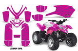 ATV Graphics Kit Quad Decal Sticker Wrap For Polaris Outlaw 50 2008-2018 ZEBRA PINK PURPLE