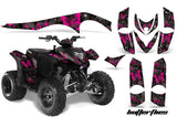 ATV Graphics Kit Decal Sticker Wrap For Polaris Phoenix 200 2005-2016 BUTTERFLIES PINK BLACK