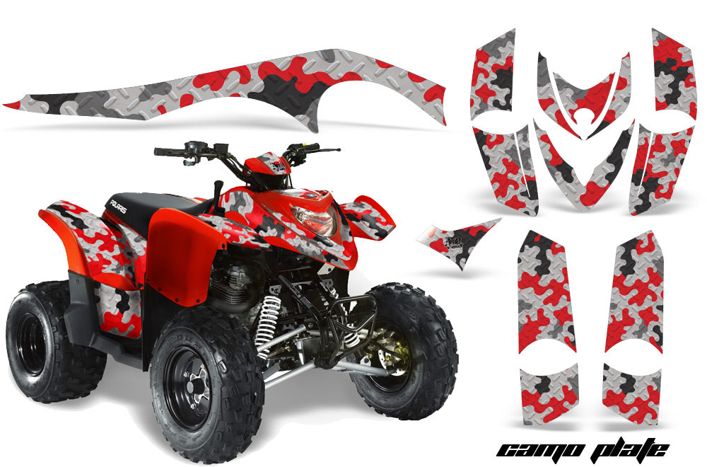 ATV Graphics Kit Decal Sticker Wrap For Polaris Phoenix 200 2005-2016 CAMOPLATE RED-atv motorcycle utv parts accessories gear helmets jackets gloves pantsAll Terrain Depot