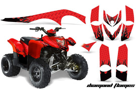 ATV Graphics Kit Decal Sticker Wrap For Polaris Phoenix 200 2005-2016 DIAMOND FLAMES BLACK RED-atv motorcycle utv parts accessories gear helmets jackets gloves pantsAll Terrain Depot
