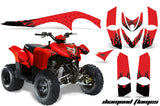 ATV Graphics Kit Decal Sticker Wrap For Polaris Phoenix 200 2005-2016 DIAMOND FLAMES BLACK RED