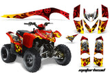 ATV Graphics Kit Decal Sticker Wrap For Polaris Phoenix 200 2005-2016 MOTORHEAD RED