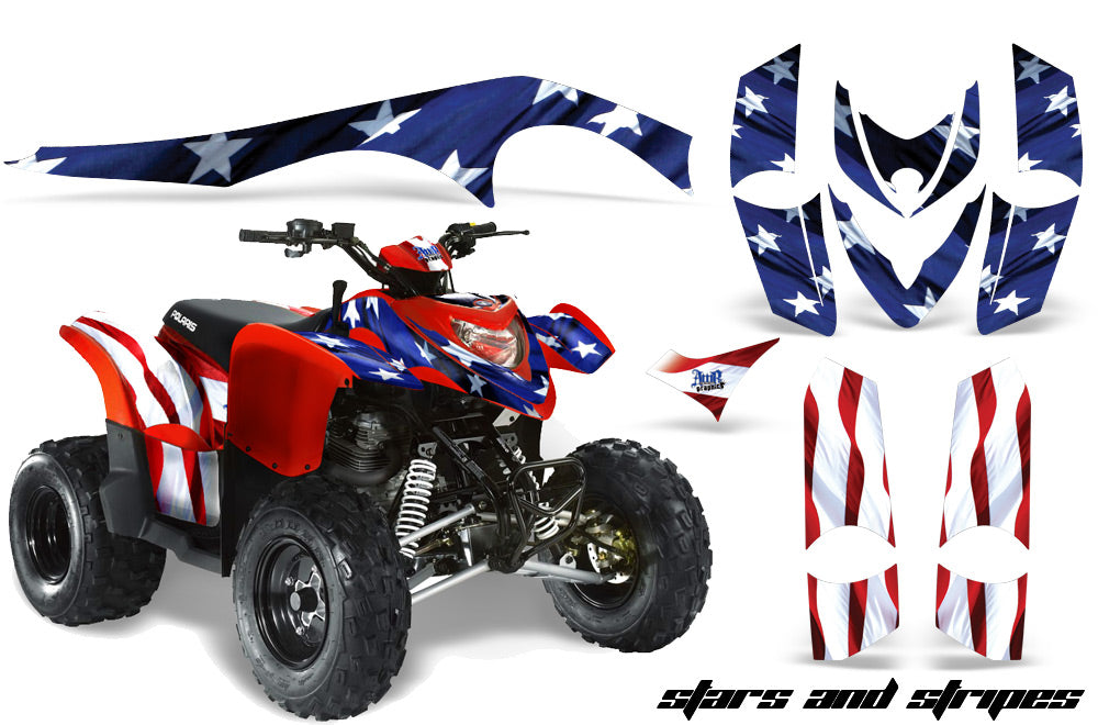 ATV Graphics Kit Decal Sticker Wrap For Polaris Phoenix 200 2005-2016 USA FLAG-atv motorcycle utv parts accessories gear helmets jackets gloves pantsAll Terrain Depot