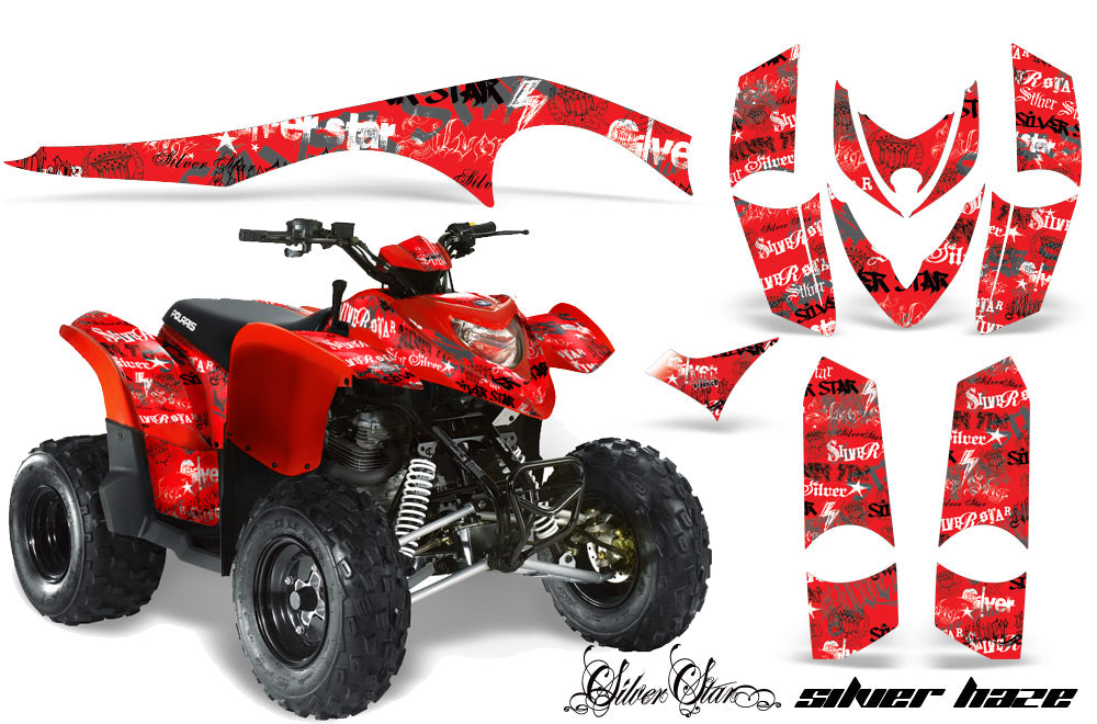 ATV Graphics Kit Decal Sticker Wrap For Polaris Phoenix 200 2005-2016 SSSH BLACK RED-atv motorcycle utv parts accessories gear helmets jackets gloves pantsAll Terrain Depot