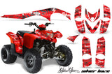 ATV Graphics Kit Decal Sticker Wrap For Polaris Phoenix 200 2005-2016 SSSH BLACK RED