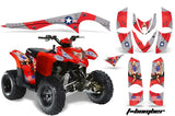 ATV Graphics Kit Decal Sticker Wrap For Polaris Phoenix 200 2005-2016 TBOMBER RED